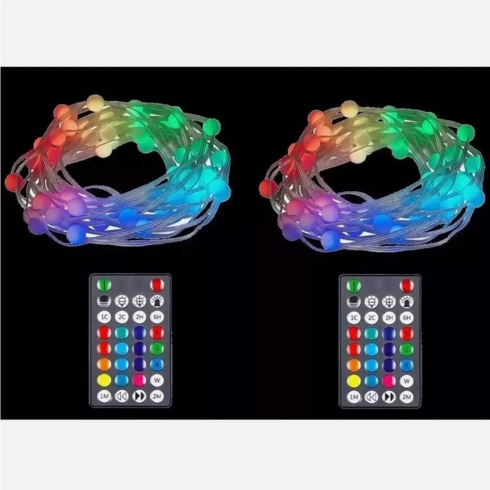 Enbrighten Color-Changing LED Bubble Lights Set of 2 Remote RGB IndoorOutdoor OB